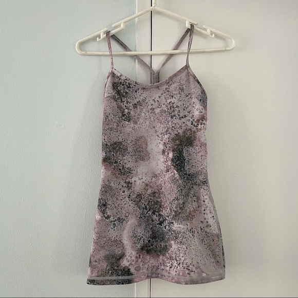 LULULEMON CRZ Y strap marble pink yoga tank top 4 - Picture 2 of 11